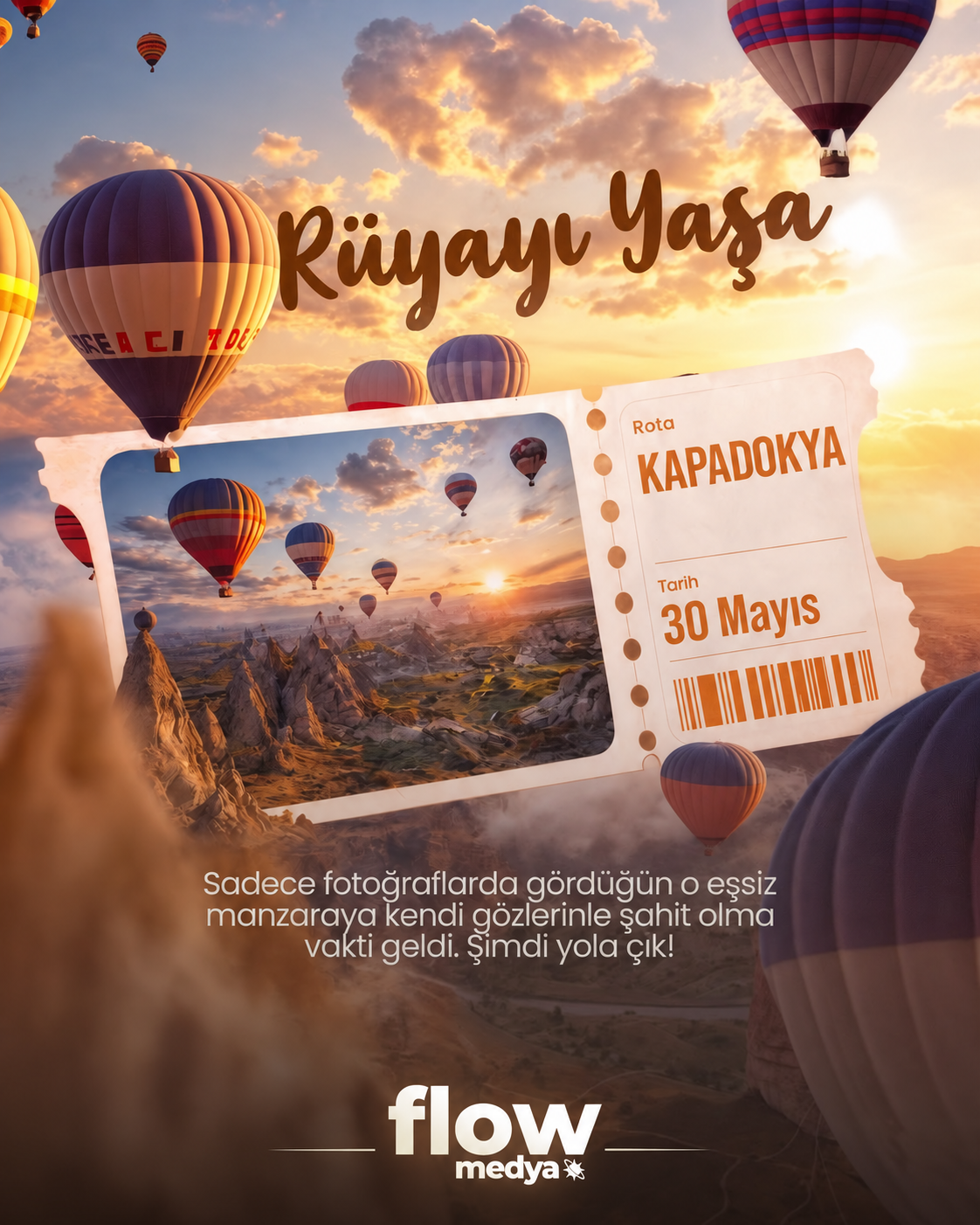 Kapadokya Tatili poster çalışması